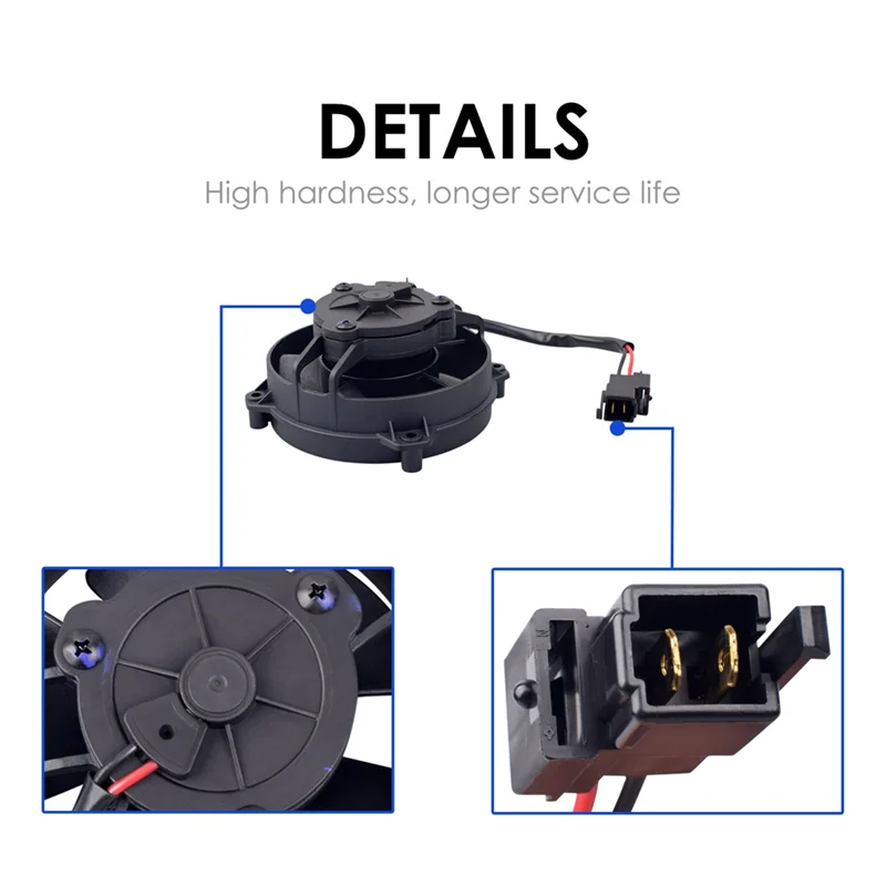 

Hot Selling-30103018 4Inch Cooling Fan Motor Radiator 12V For Motorcycles ATV Racing Dirt Bike Trike Rvs Agricultural VA32-A101-