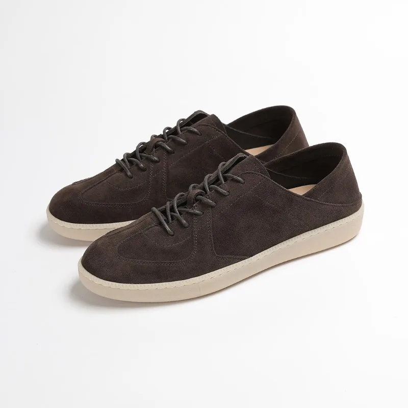 Retro Light Board Shoes German Training Single Layer Breathable Anti-velvet Cowhide Youth Fashion Trend Men's Leather Sneakers