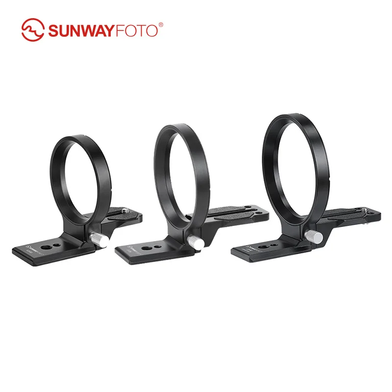 SUNWAYFOTO LS-75 Tripod Mount Ring Lens Support with Arca Swiss Plate Collar Mount DSLR Horizontal Vertical Shooting Switching 