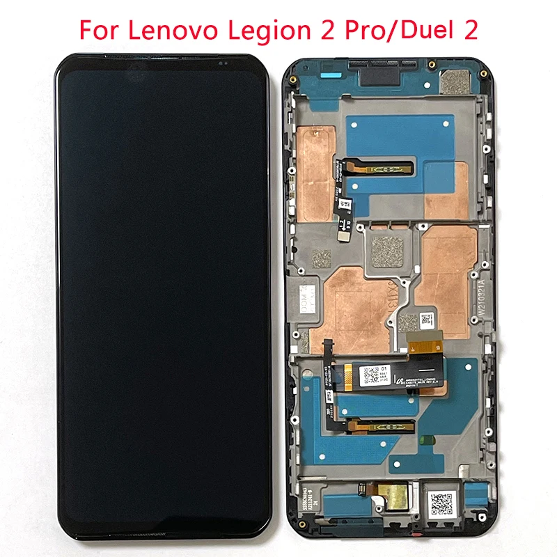 Original Amoled For Lenovo Legion 2 Pro L70081 Duel 2 LCD Screen Display Frame+Touch Panel Digitizer For Lenovo Legion Pro LCD