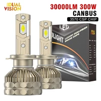 Faro LED para coche Canbus 100000LM H7 Super HB4 H11 H4 H1 9012 HB3 9005 9006 H8 Luces Plug-N-Play 160W 6000K Lámpara automática
