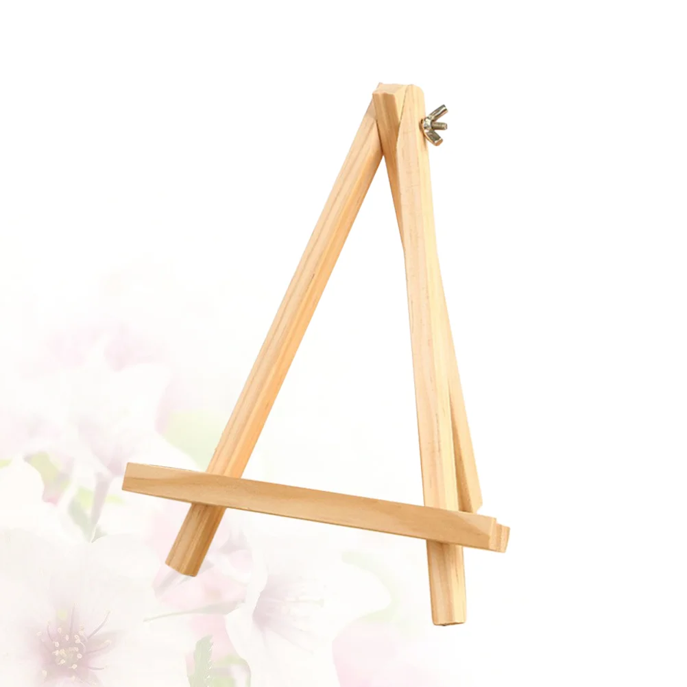 Handcrafted Easel Photo Frame A-Frame Tripod Triangle Tabletop Wood Display Wooden Cafe