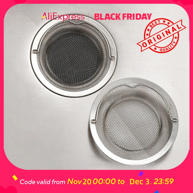 

2-Pack Stainless Steel Sink Strainers - Thanksgiving Cooking & Clog Prevention for Kitchen and Bathroom Sinks.