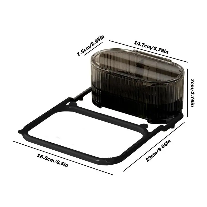 Kitchen Sink Filter Rack Folding Kitchen Sink Strainer Bracket Filter Rack Waste Garbage Hang Net With Storage Box Suction Cup