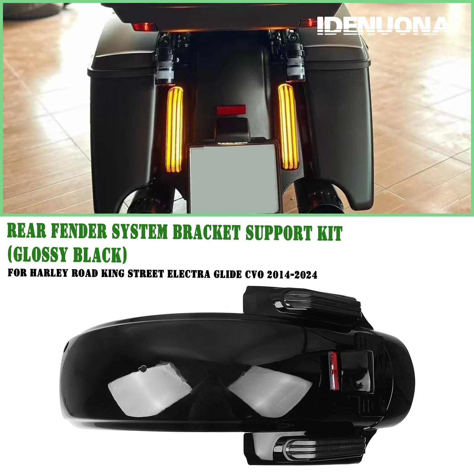 Motorcycle Rear Fender Mudguard Mud Guard Plate Cover Splasher Fairing Protection For Harley Touring CVO Road Glide 2014-2024