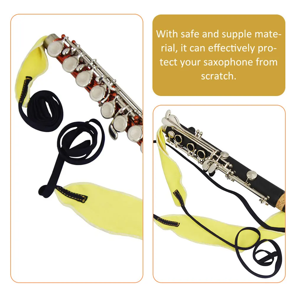

Instrument Small Cleaning Cloth Saxophone Yellow Superfine Fiber Flute Care Kit