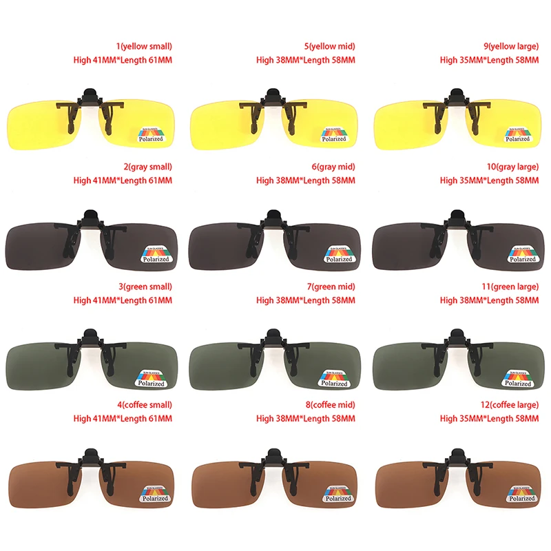 1PC Car Driver Goggles Polarized Sun Glasses Driving Night Vision Lens Clip On Sunglasses Interior Accessories