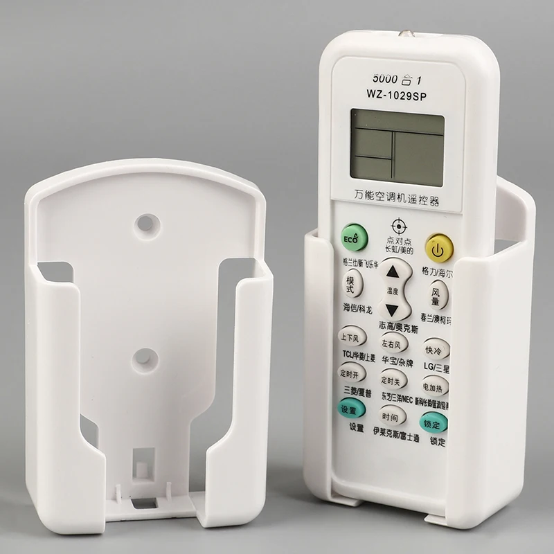 New【Plastic Remote Controller Holder Shelf Phone Charging Bracket Wall Shelf Mount Stand For Air Conditioner Remote Controller】