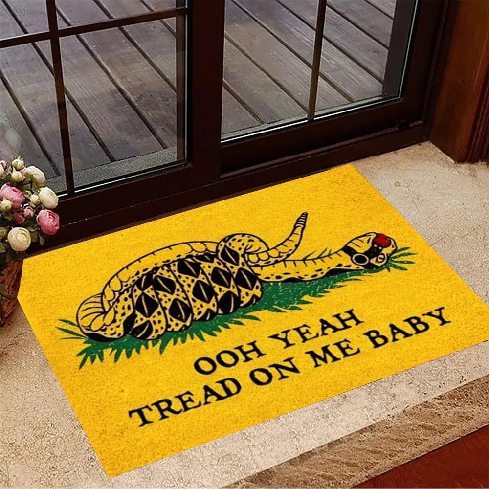 HX Funny Welcome Mats Banana Don't Tread on Me or Else You'll Slip and Fall Doormat Indoor Floor Rug Kitchen Mat 40x60cm