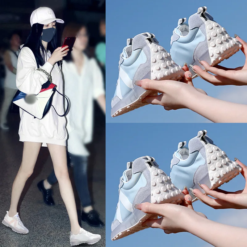 

Leather Dad Shoes for Women Spring New Style Sport Shoes NB327 Small Waist Women Shoes INS Trendy Casual Shoes