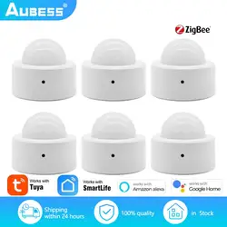 Tuya-Zigbee 3.0 Corpo Humano PIR Sensor de Movimento, Sem Fio, Segurança Doméstica, Detector de Proteção, Trabalhar com Alexa, Google Home