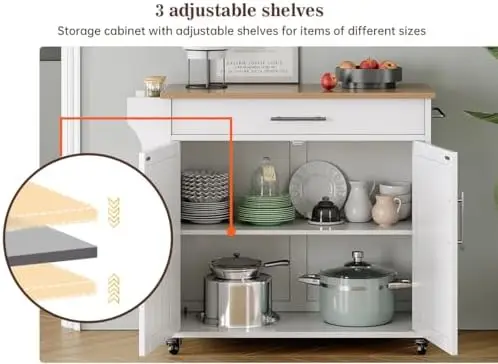 Thumbnail 4 - #2 Low Price Kitchen Island Carts Deals