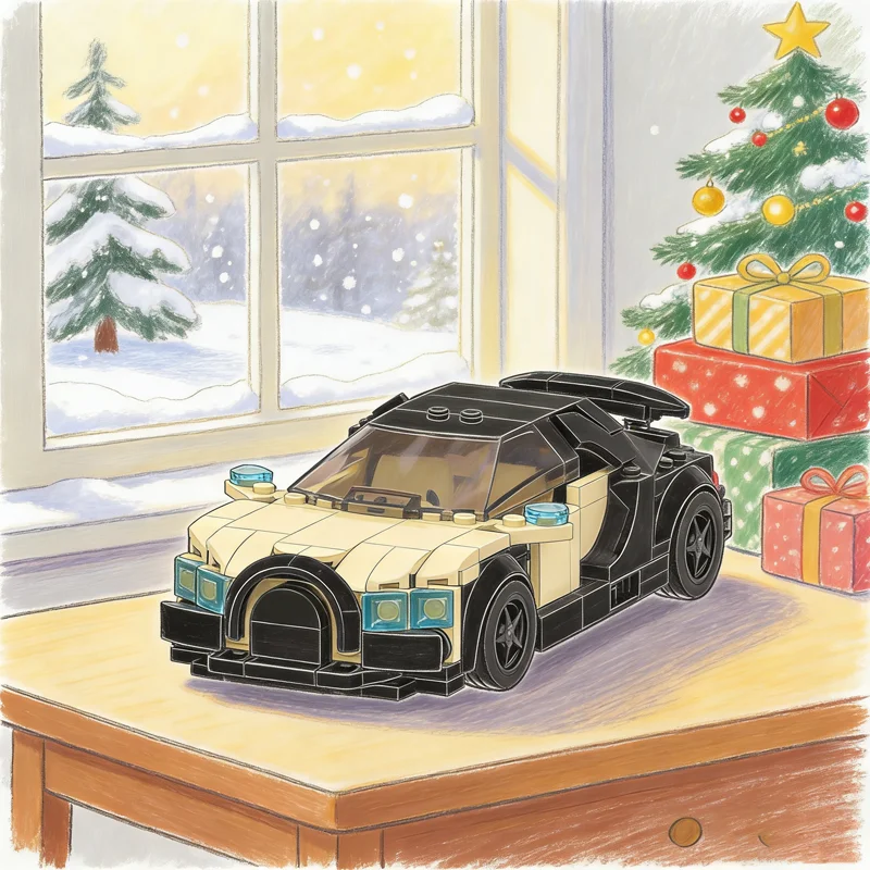 311 Uds. MOC City Champions BUGATTI Chiron Sport TAN NEGRO modelo de construcción regalos de navidad bloques arquitectura DIY juguetes Idea