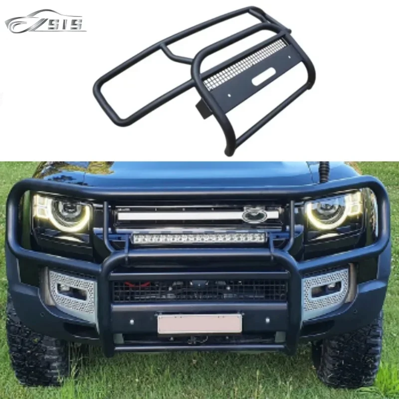 2020-2023Year Defender 90 110 Front Bumper Iron Black Guard Fit For Defender Car Exterior Accessories Automotive defender