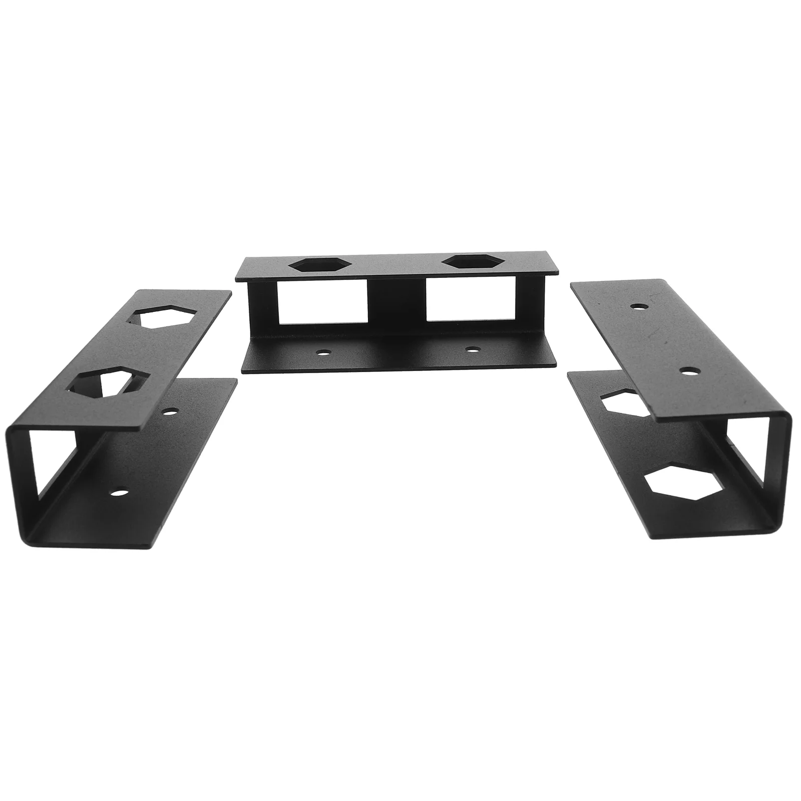 Bracket Under-desk Laptop Metal Tray Holder Invisible Storage (black) Stand Carbon Steel Keyboard Mount