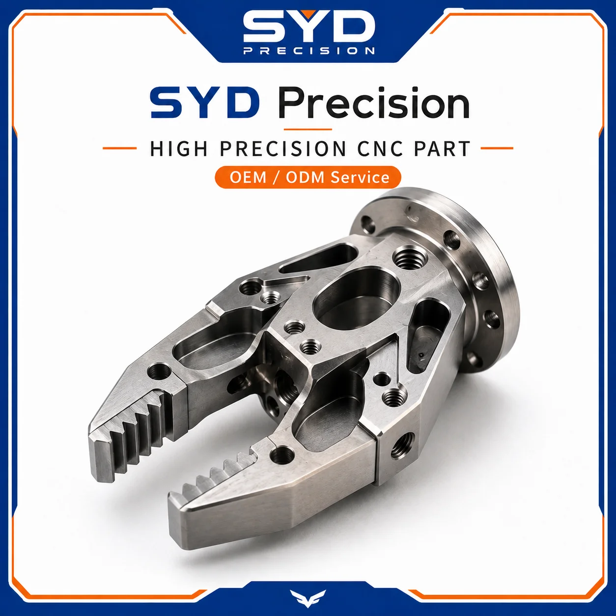 Custom CNC Robotic Gripper Parts Precision Stainless Steel Machining Components OEM ODM Manufacturing Service