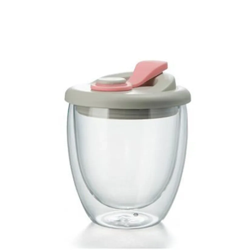 

Изолированная стеклянная чашка с крышкой, герметичная, холодная/термостойкая, прозрачная, противоожоговая, утолщенная, кофейная кружка с двойными стенками