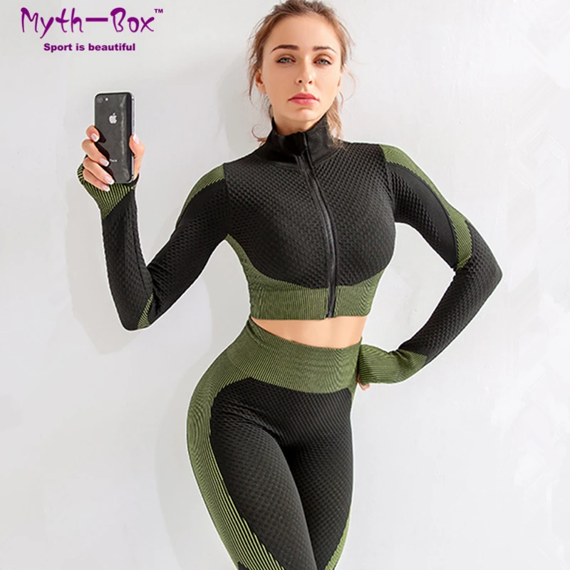 

Women Sport Jackets Long Sleeves Sport Shirts Zipper Yoga Jacket Thumb Hole Running Sweatshirts Textured Gym Workout Tops Coat