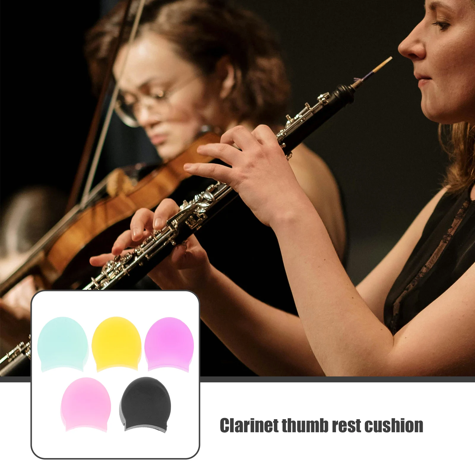 

5 Pcs Clarinet Hand Holder Silicone Thumb Rest Finger Musical Instrument Accessories Silica Gel Accesories Maintenance Pad for