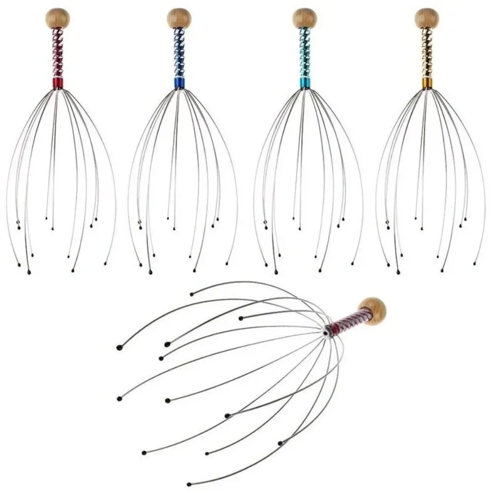 Octopus Metal Head Massager Massager do couro cabeludo, alívio do relaxamento, Body Massager, remover a tensão muscular, aliviar a tensão, cabeça relaxar