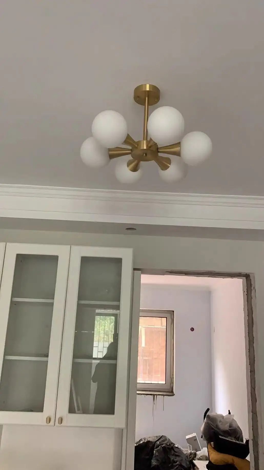 Nordic Brass Glass Pendant Light Luxury Copper LED Ceiling Hanging Lamp Bedroom Dining Room Hotel Modern Home Decor Lighting