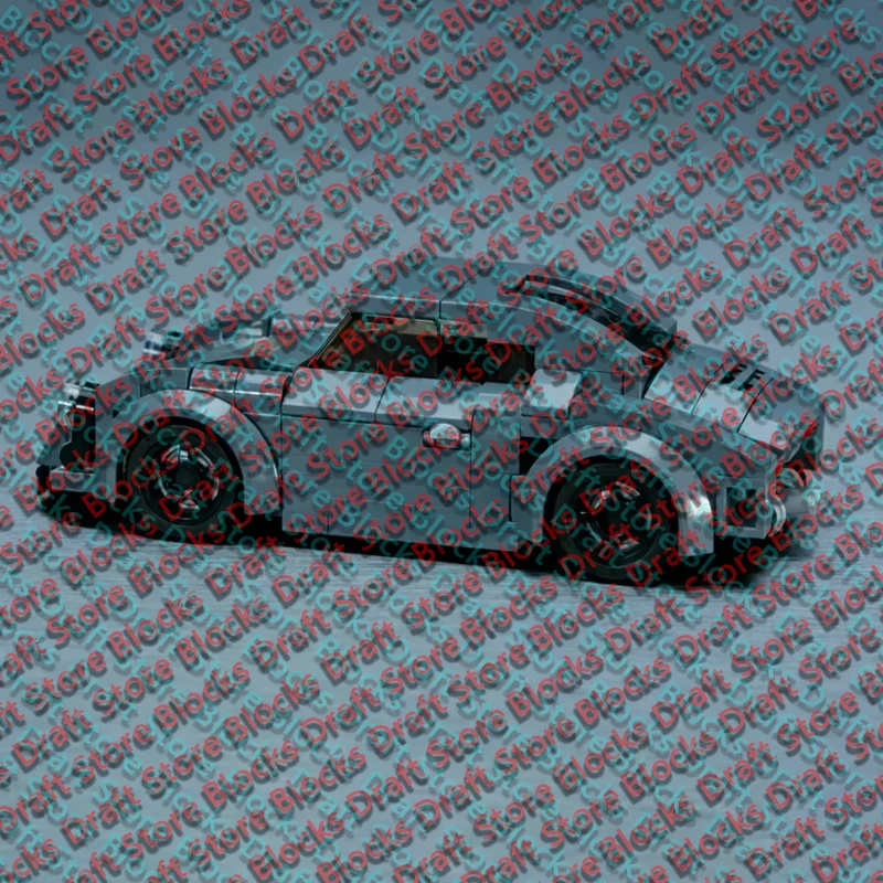 Speed Racing Car Model MOC Building Bricks RSR Gray Classic Coupe Modular Technology Holiday Gifts Assemble Toys Suit QWERT