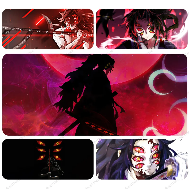 Anime Demon Slayer Kokushibo Mousepad Gaming Mouse pad Gamer Pc Accessories Deskmat Keyboard Mat Desk Protector Mause Pads