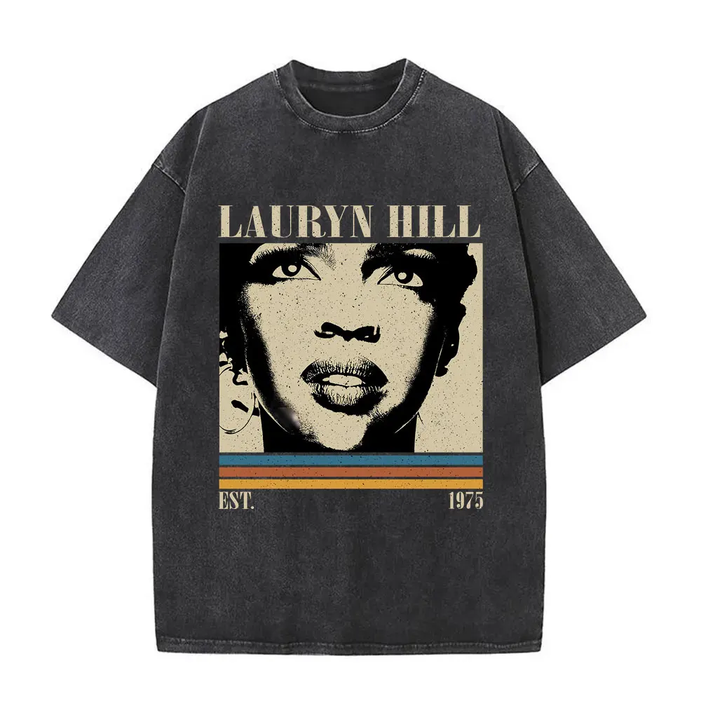 

Washed Vintage Lauryn Hill The Miseducation of Lauryn Hill Graphic T-shirts Men Women Fashion Trend T Shirt 100% Cotton T Shirts