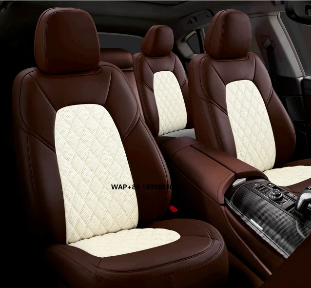 

Luxury Leather Car Seat Cover Custom 4 Seasons Universal Vehicle Seat Cushion for 5 Seats Cars