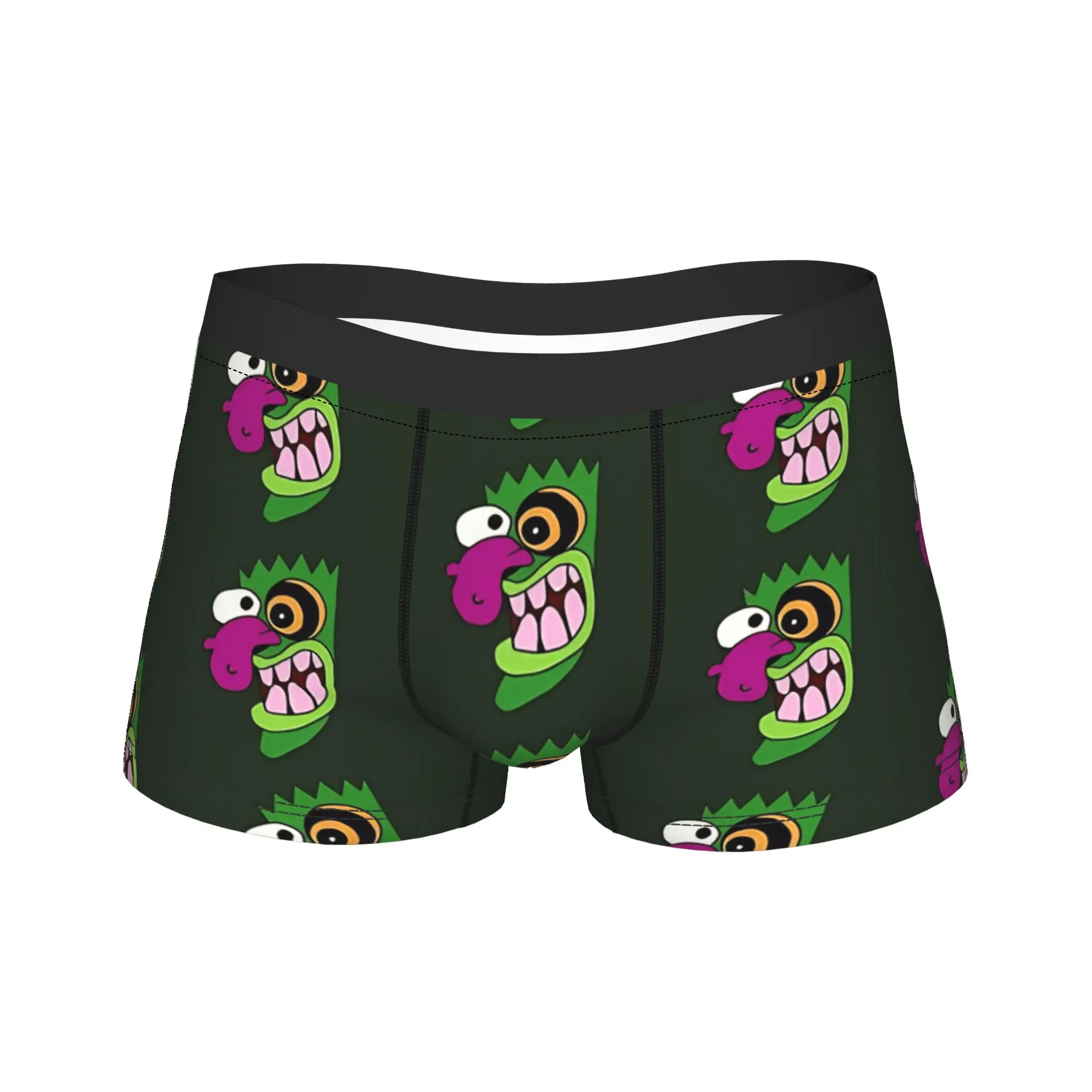 

Eustaces mask Cowardly Dog Courage Underwear Men Boxer Brief Breathable Boxer Shorts Trenky Design Large Size Underpants