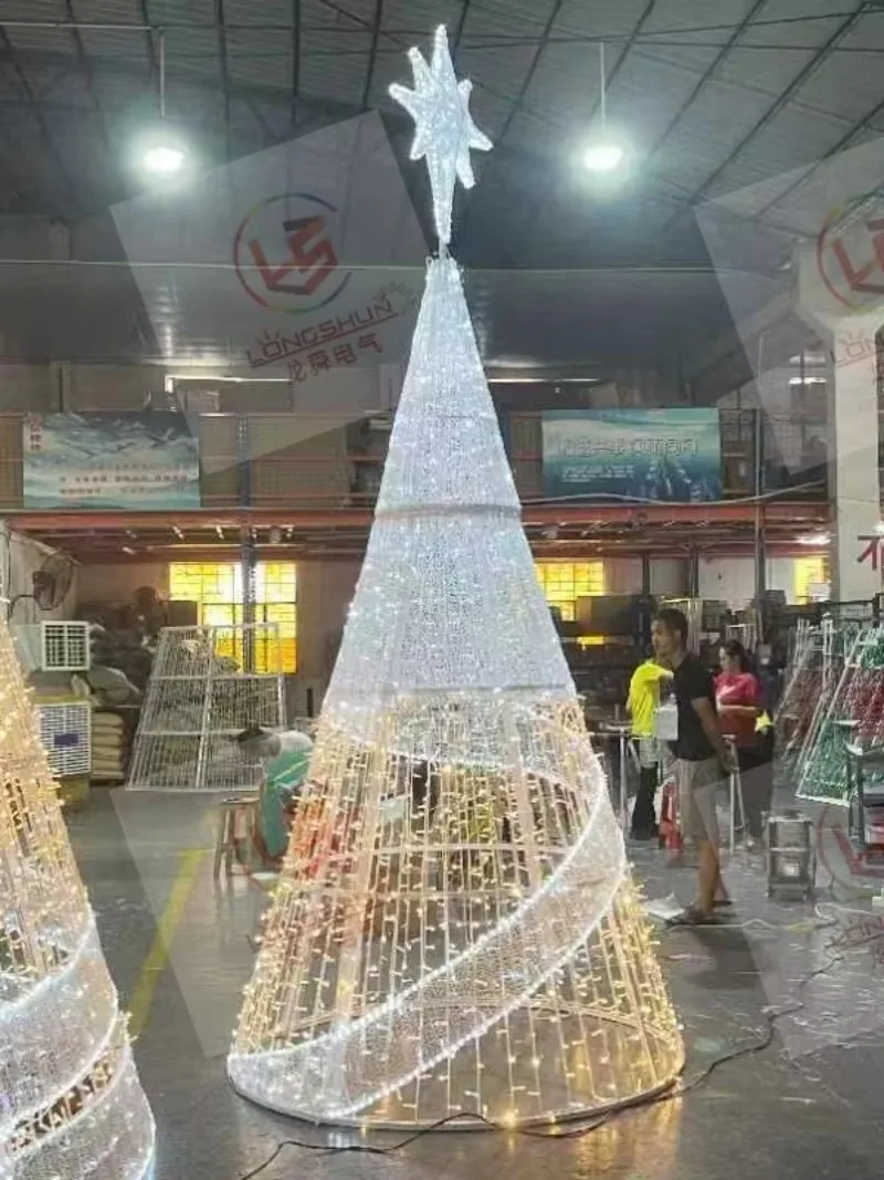 Outdoor 15m large giant Christmas tree with LED pixel lights