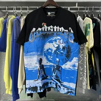 2025 European and American summer new short-sleeved trendy men and women couples large-size casual loose pullover T-shirt