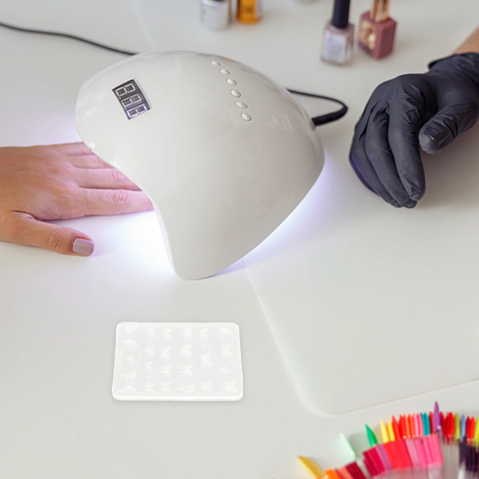 Embossed 3D Nail Charm Silicone Mold DIY Nail Art Decoration Mold Manicure Bohemian Style Clay Molds for Crafts