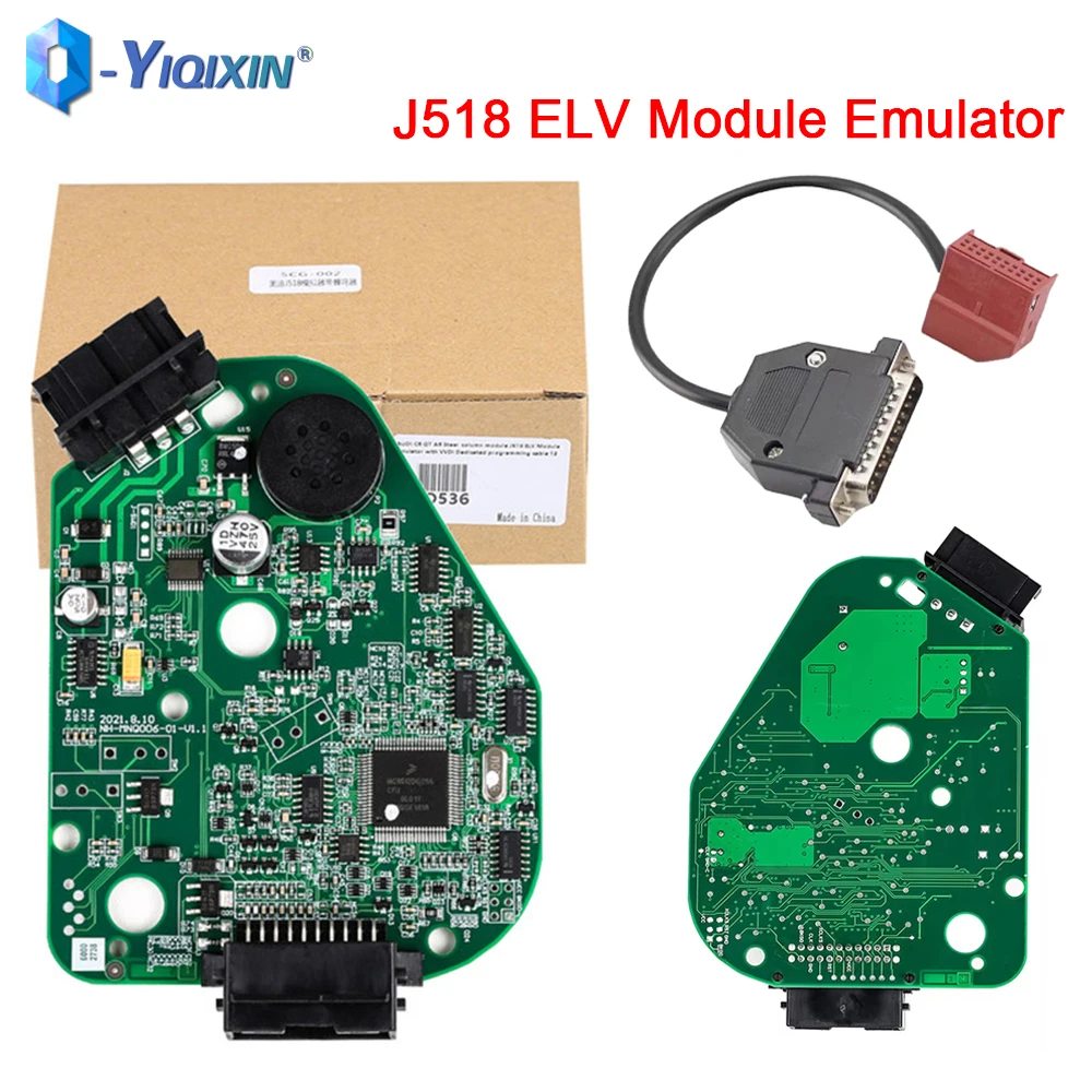 

J518 ELV Module Emulator Car Steering Wheel Lock Emulator For C6 Q7 A6 J518 Repair Kit With VVDI Dedicated Programming Cable