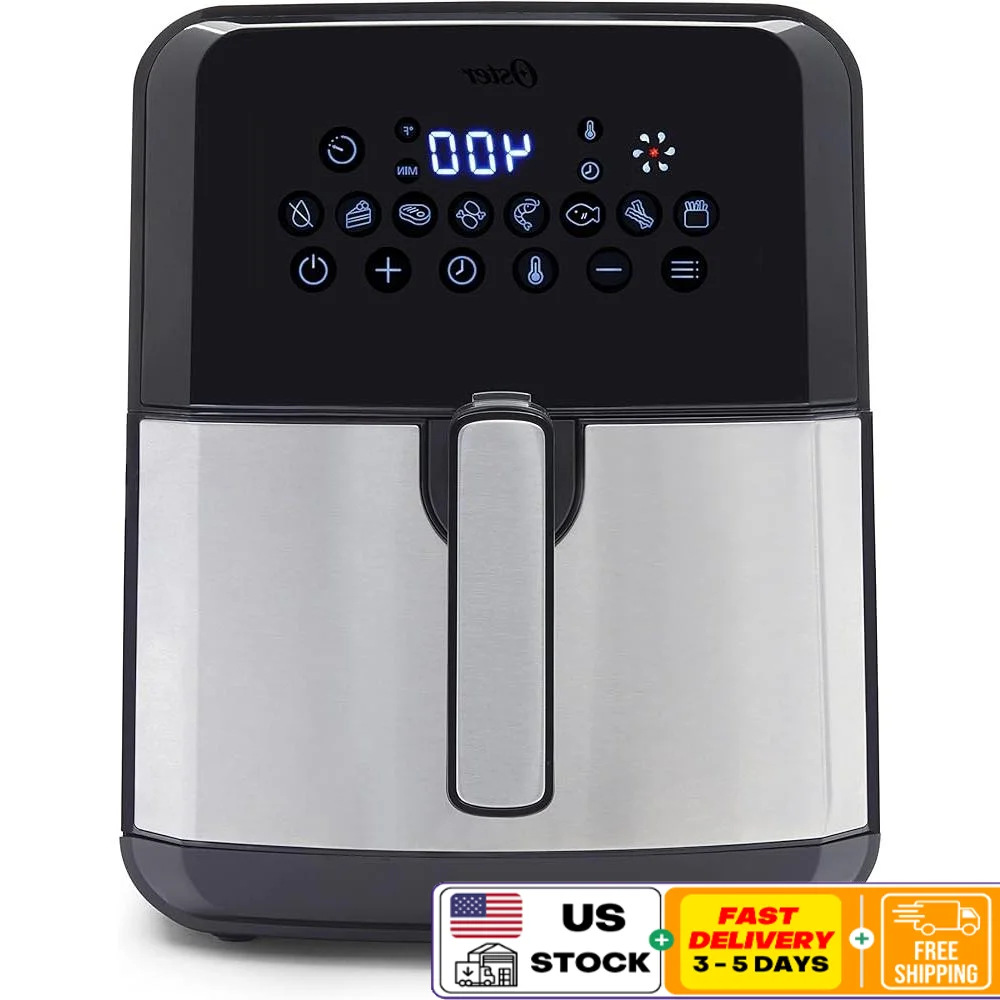 

5 Quart Nonstick Digital Air Fryer XL Touchscreen 8 Functions Oil-Free Cooking Easy Cleanup Family Meals