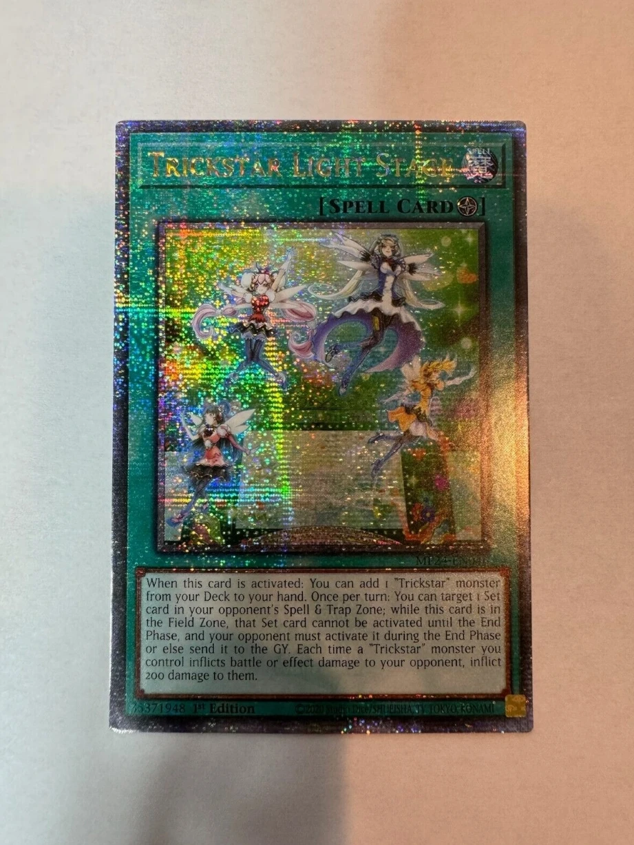 Yugioh KONAMI TCG MP24-EN046 Trickstar Light Stage 25th Quarter Century Secret English 1st Edition Collection Mint Card