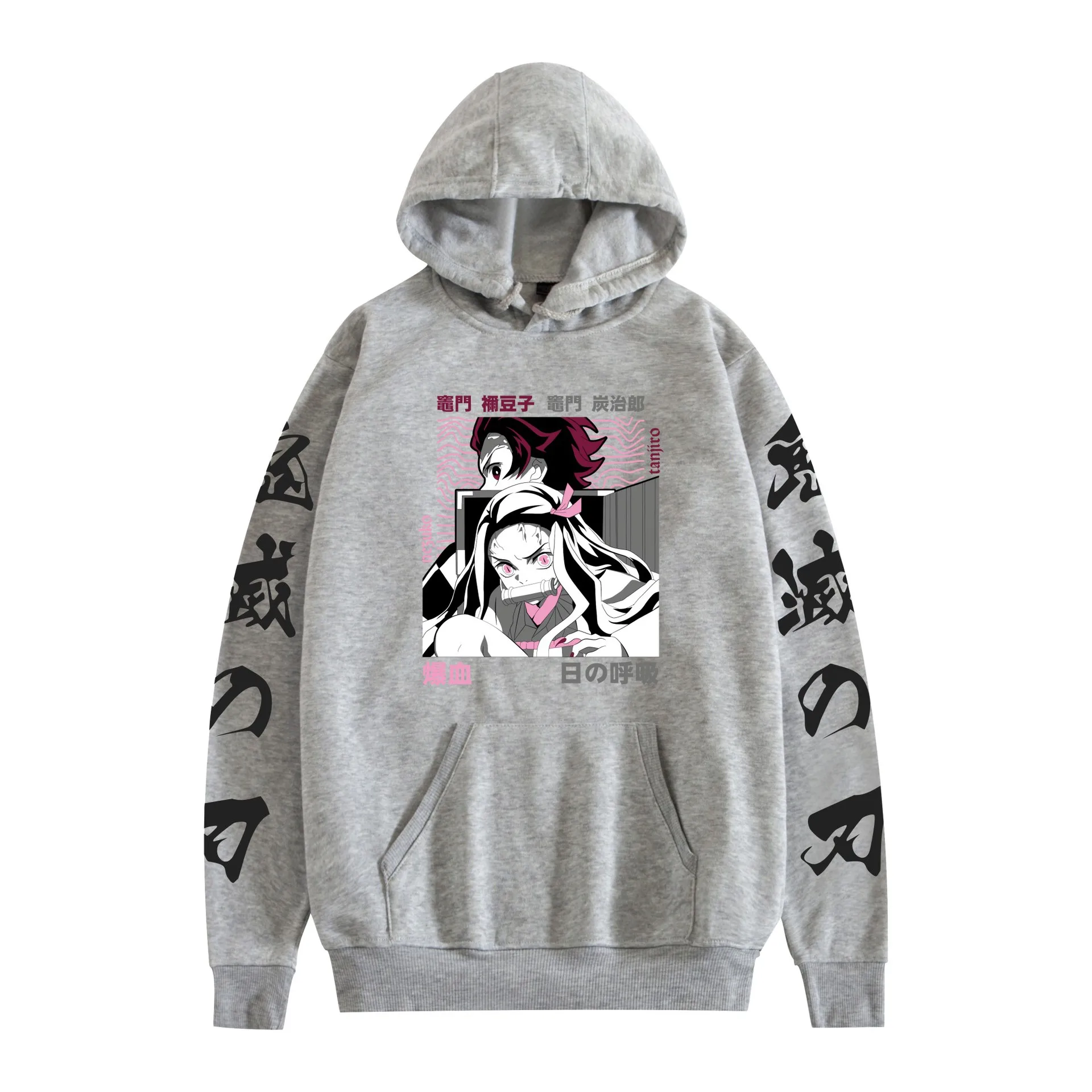 Demon Slayer Anime Character Impressions Fashion Printing Craftsmanship Hoodies Women's Clothing Sports and Leisure