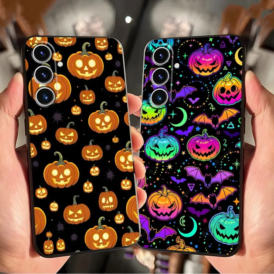 Funda trasera suave para teléfono Samsung Galaxy S25 + S24 + S24 Plus S21 S25 Ultra S22 S23 FE S9 S20 Monster Halloween Ghosts
