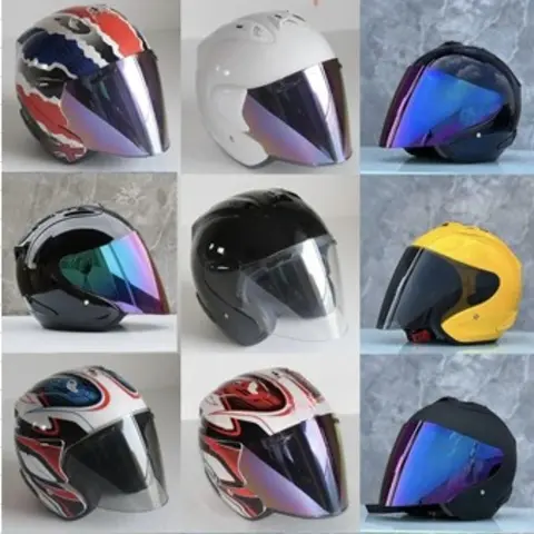 Sz Ram 3/4 Open Face Motorcycle Bright Black Off-Road Summer Helmet Downhill Racing Mountain Men and Women Cross Casco Capacete