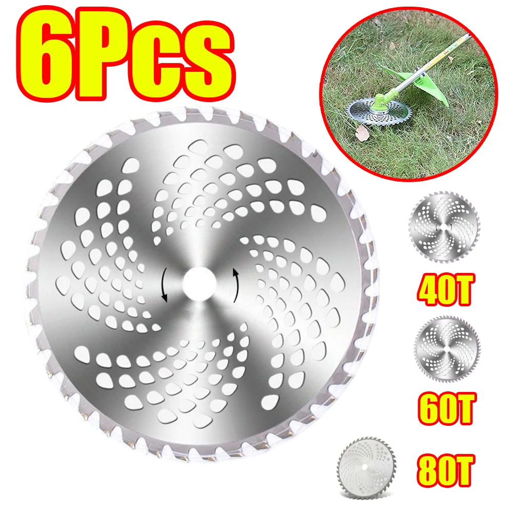 

1-3Pcs Lawn Mower Blade 40T/60T/80T Grass Trimmer Head Saw Blade Wood Mower Disc for Garden Lawn Mower Power Eater Power Tools