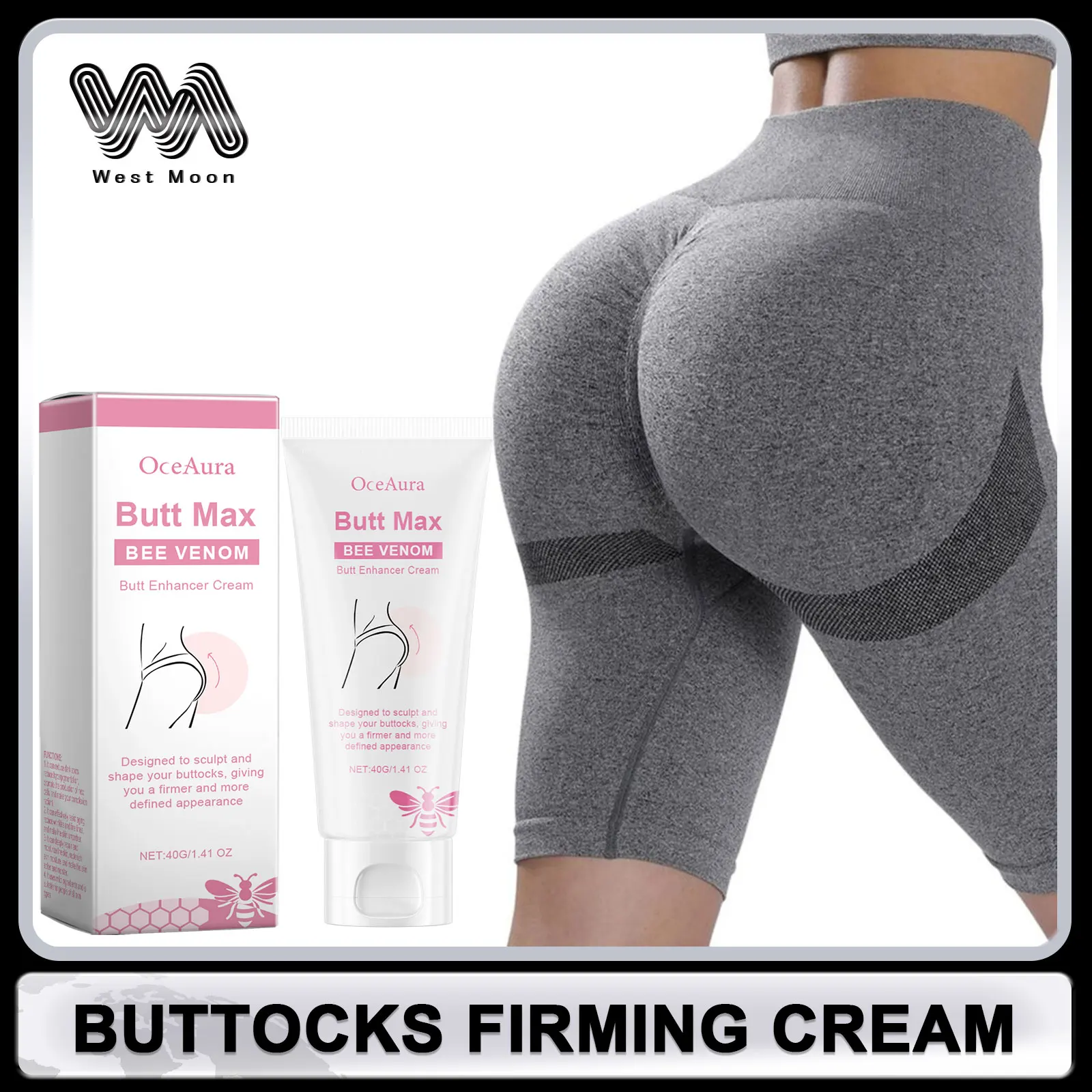 

Bee Venom Butt Lift Cream Firming Hip Increase Elasticity Tighten Fat Improve Sagging Skin Sexy Buttocks Enlarger Shaping Cream