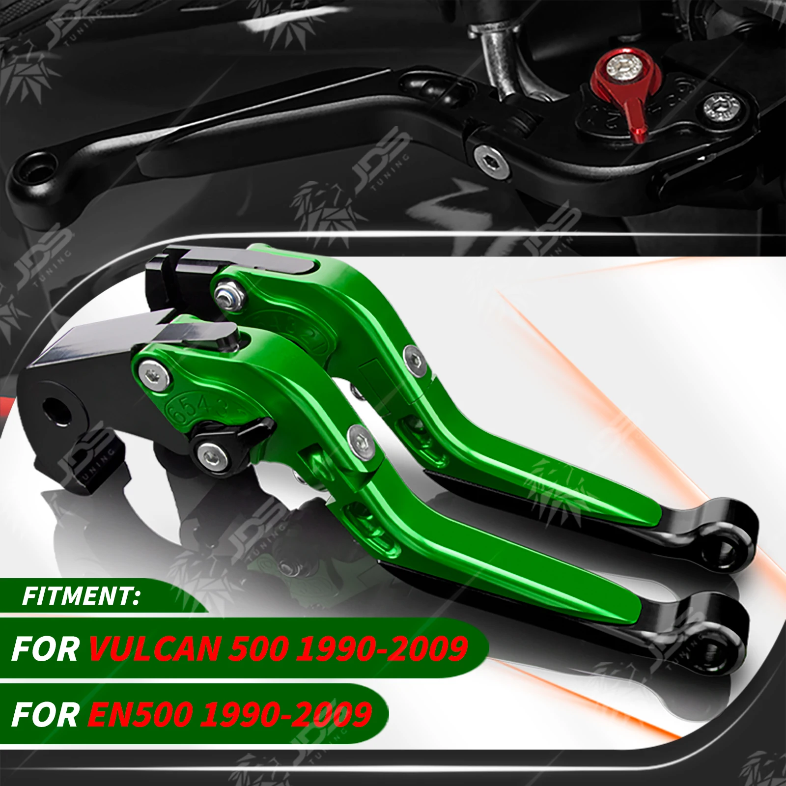 

Регулируемые складные рычаги сцепления и тормоза JDSTUNING для Kawasaki VULCAN 500/VULCAN500 LTD/EN500 1990-2009, запчасти