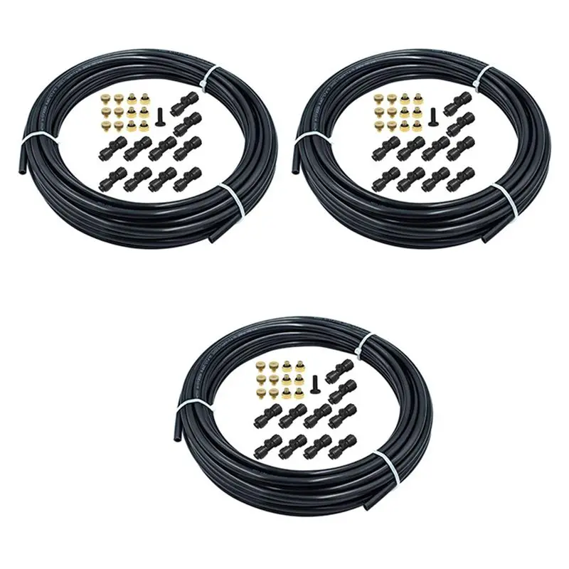 ABXF-3X 1/4 Inch Slip-Lock Misting Nozzles Kit Fog Nozzles For Patio Misting System Outdoor Cooling System Water Mister