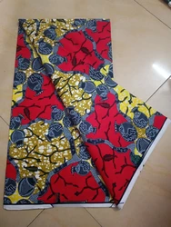 2022 new arrival holla.ndais su.'per wax fabric hot sale Ankara print fabric Ghana wax fabric dress 6 yards