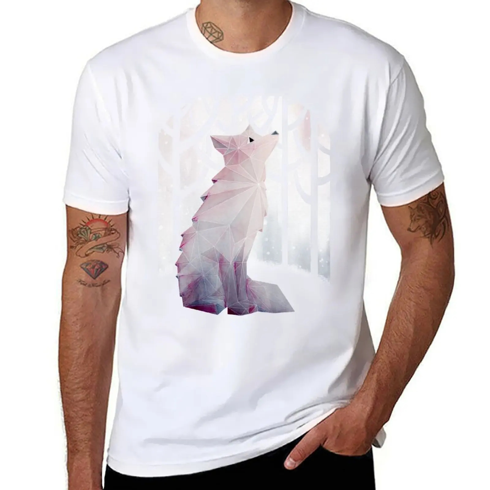 

Fox in the Snow T-Shirt graphic t shirts customs custom t shirt men clothes