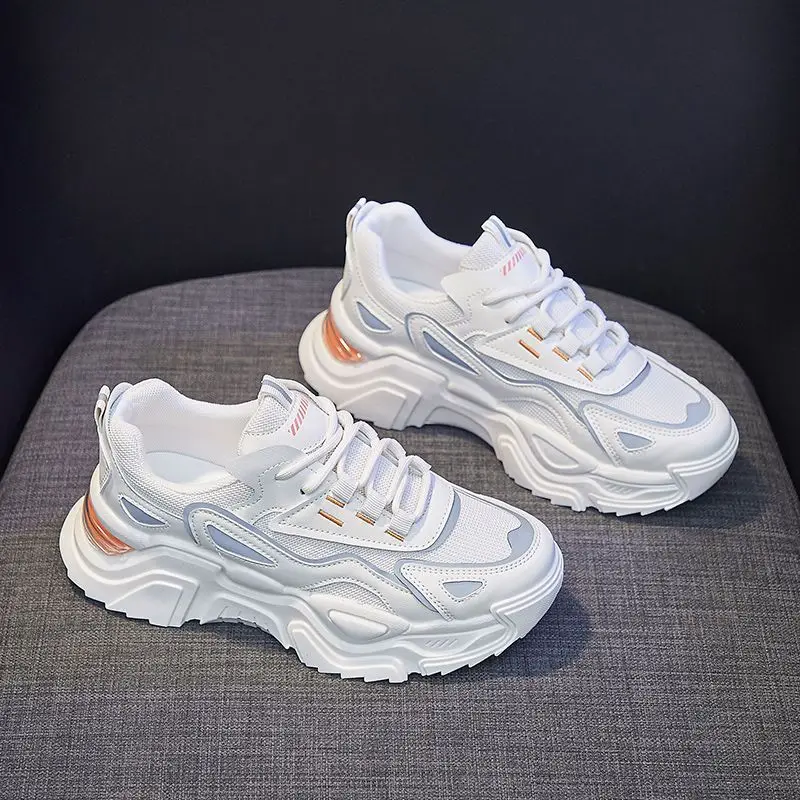 

Women's Super Non Slip Sneakers Breathable Odor Resistant Mesh Upper Dad Shoes Kitchen Work Shoes All Day Standing Comfort