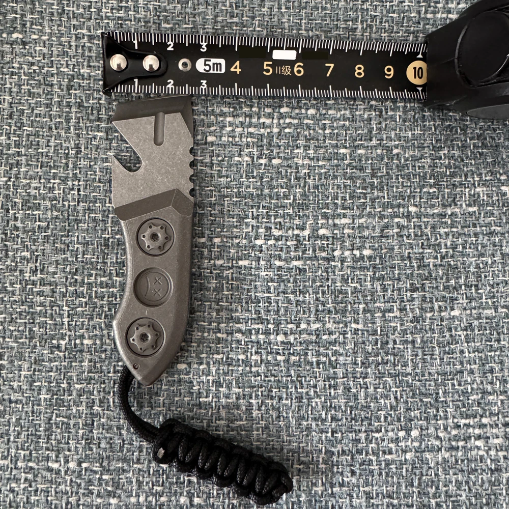 Titanium Alloy DC53 Crowbar with Carbon Fiber Sheath Bottle Opener Outdoor Multifunction EDC Tools