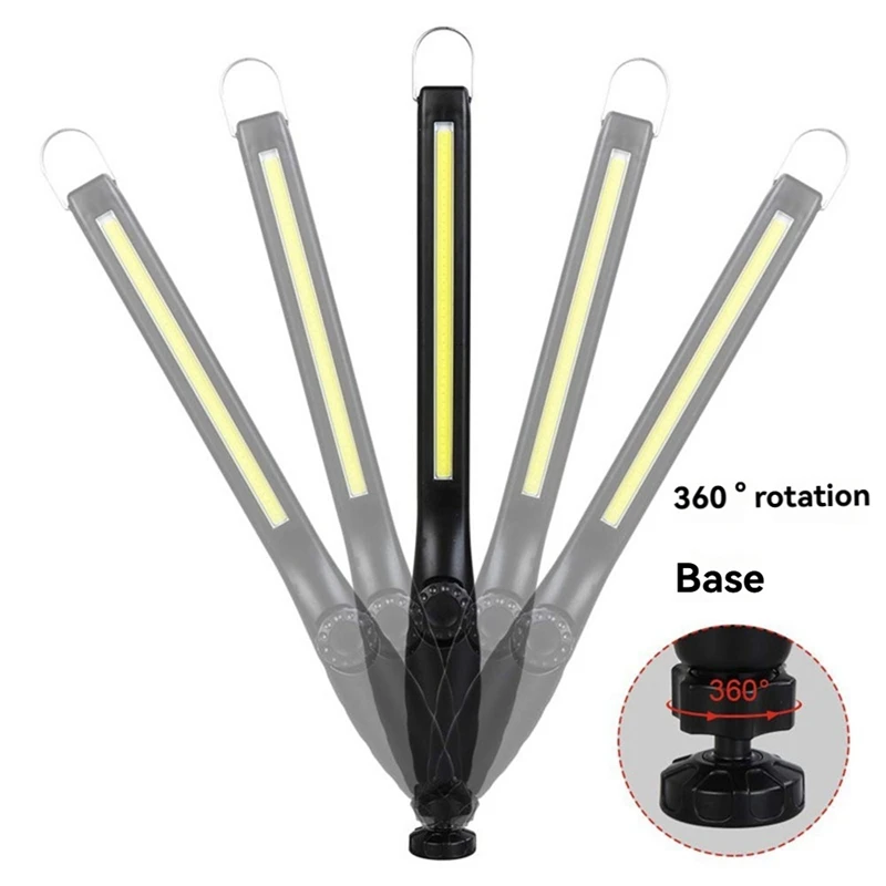 4PCS COB Portable LED Work Lights Cordless Magnetic LED Work Lamp Inspection Lights For Car Repair Home Garage Emergency