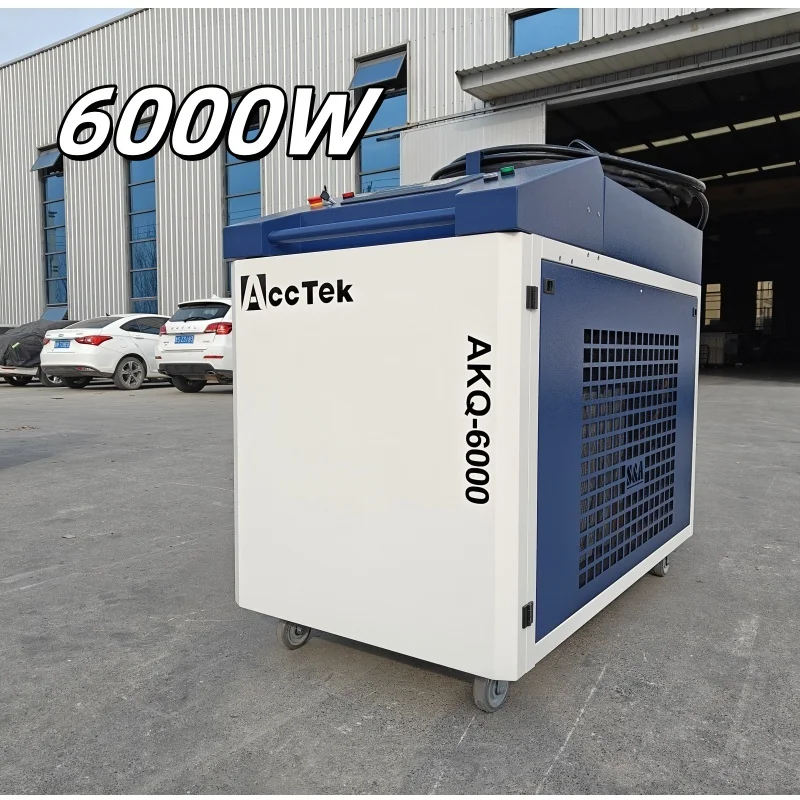 6kw CW Anti-rust Laser Cleaning Machine Laser Rust Removal Tool for Heavy Rust on Large Ships Trucks Thick Paint Clean Machine