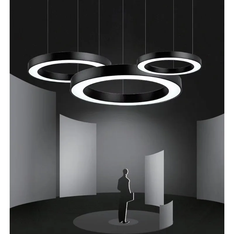 Smart Circle Pendant Light with DALI 0-10V Zigbee Tuya WiFi 2.4G Bluetooth | Dimmable LED Round Lamp for Modern Projects